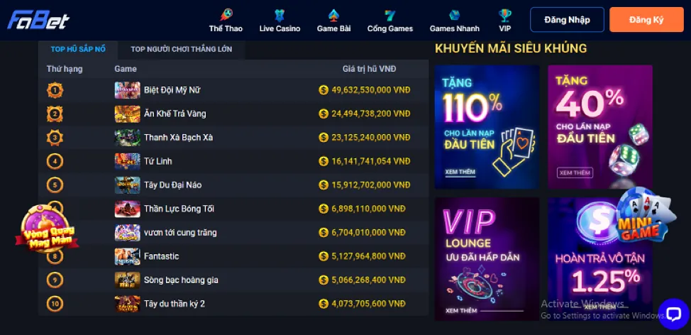 Ưu đãi chào mừng thành viên mới vn16 Casino